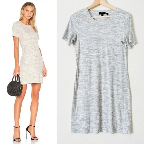 Theory Dresses & Skirts - Theory LARGE Cherry B3 Sterling rib knit dress